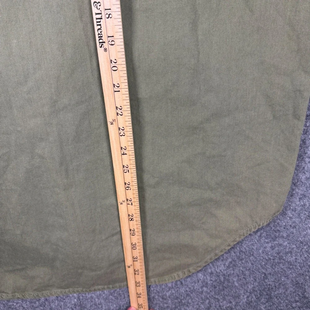 Vintage Levi's Red Tab Button Up Canvas Work Shirt Shirt Men's XL Olive Green